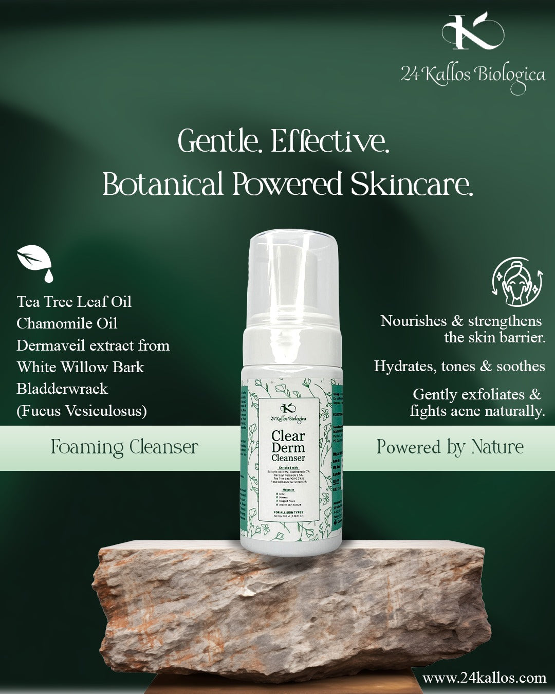 24 Kallos Biologica Clear Derm Foaming Cleanser