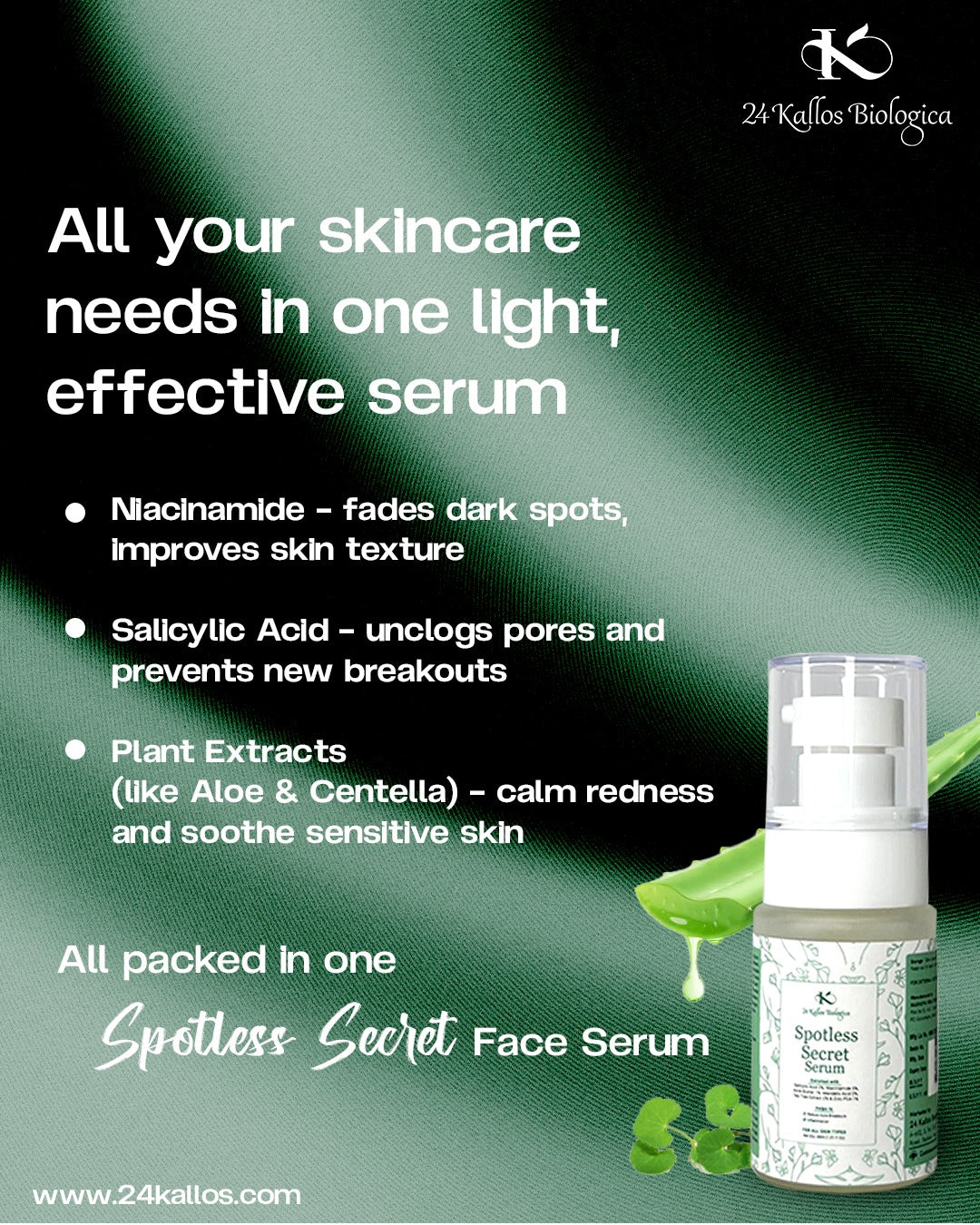 24 Kallos Biologica Spotless Secret Face Serum